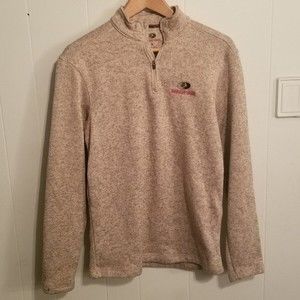 Mossy Oak Tan 1/4 Zip Embroidered Pullover S